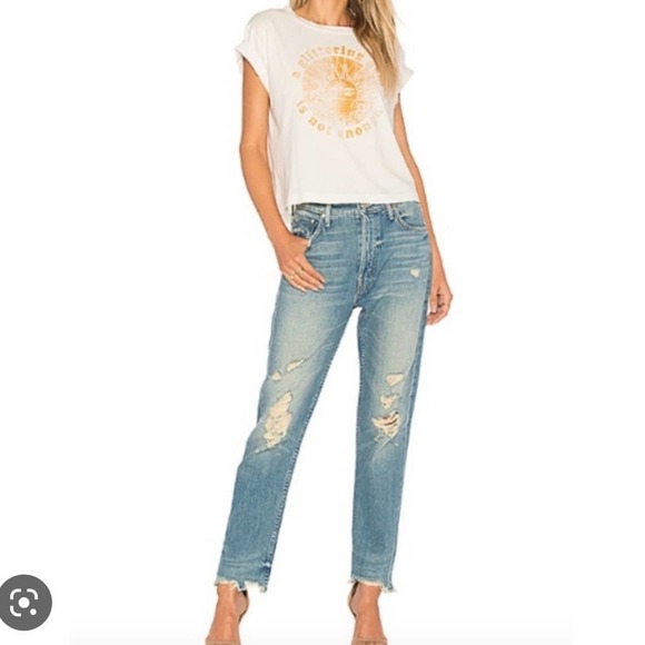 MOTHER Superior The Cheeky Ankle Straight Leg in Forbidden Fruit. Size 24X26 - Picture 1 of 13